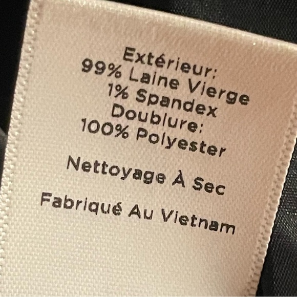 Talbots Black Italy Virgin Wool Blazer Jacket 14 - Picture 9 of 10